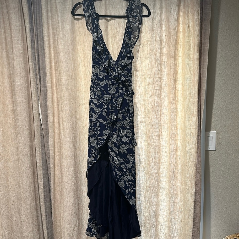 Floral wrap midi dresss